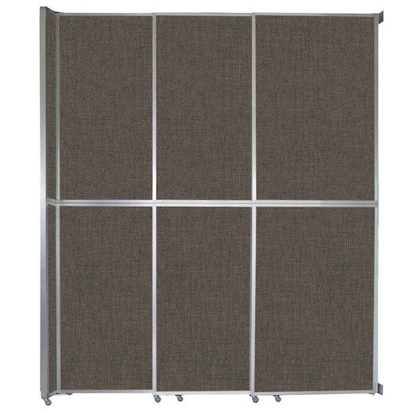 Operable Wall Sliding Room Divider 9'9" x 12'3" Mocha Fabric